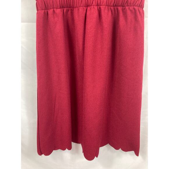 CRESCENT STITCH FIX Carisma burgundy scallop dress - Picture 2 of 6